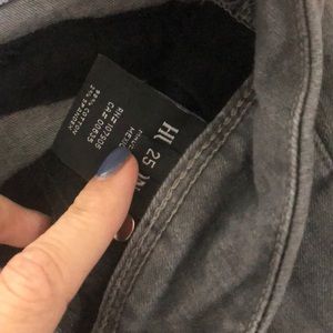 Grey skinny low rise Hudson jeans
